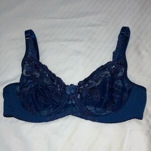 MONA LISA 34B Blue Lace Underwire Bra